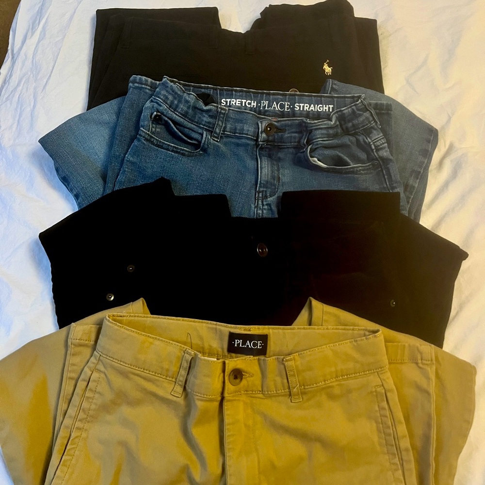 Boys adjustable waist pants (size -12).